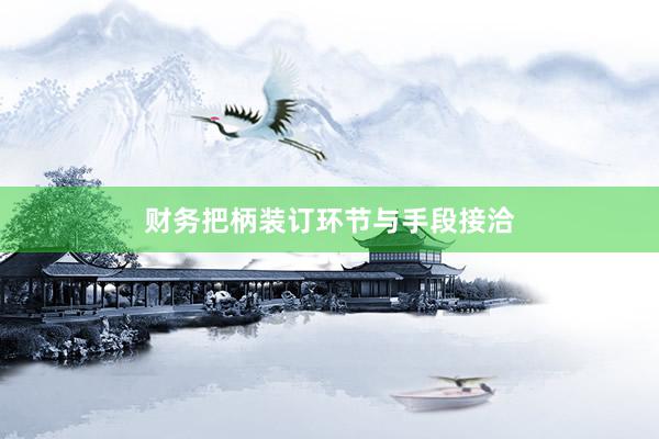 财务把柄装订环节与手段接洽